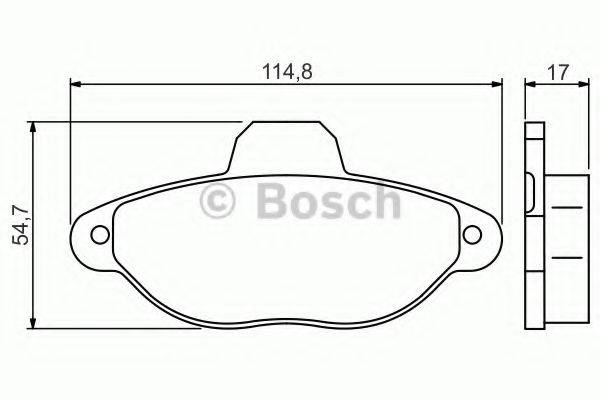 BOSCH 0986495255 Комплект гальмівних колодок, дискове гальмо