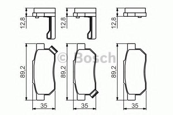 BOSCH 0986495256 Комплект гальмівних колодок, дискове гальмо