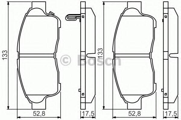 BOSCH 0986495257 Комплект гальмівних колодок, дискове гальмо