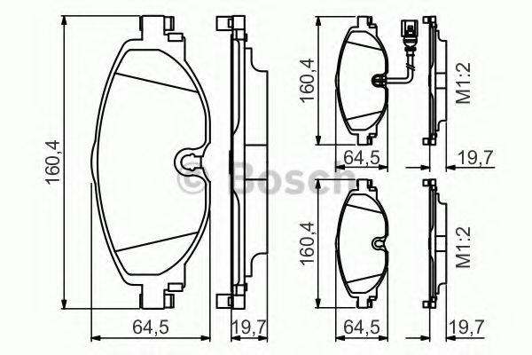 BOSCH 0986495347 Комплект гальмівних колодок, дискове гальмо