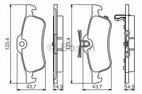 BOSCH 0986495359 Комплект гальмівних колодок, дискове гальмо