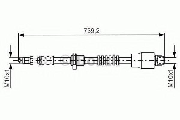 BOSCH 1987481677 Гальмівний шланг