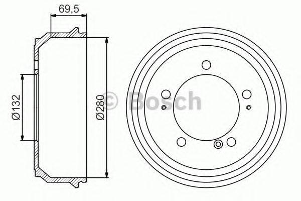 BOSCH 0986477169 Гальмівний барабан