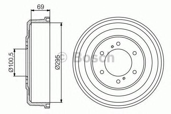 BOSCH 0986477177 Гальмівний барабан