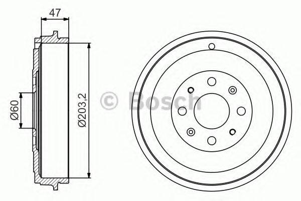 BOSCH 0986477207 Гальмівний барабан