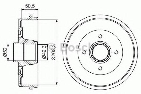 BOSCH 0986477214 Гальмівний барабан