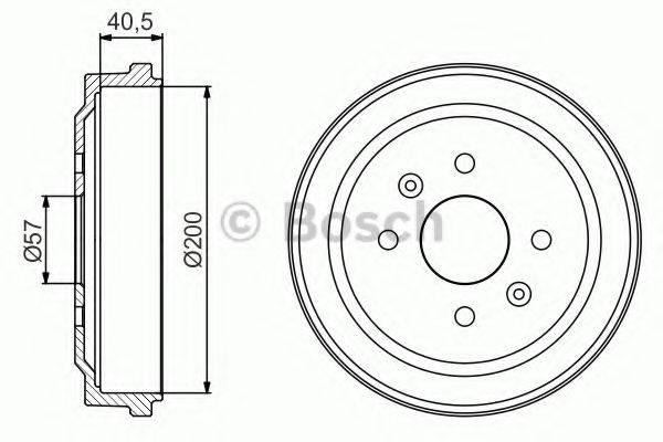 BOSCH 0986477225 Гальмівний барабан