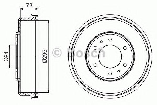 BOSCH 0986477232 Гальмівний барабан