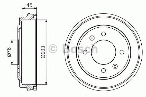 BOSCH 0986477234 Гальмівний барабан