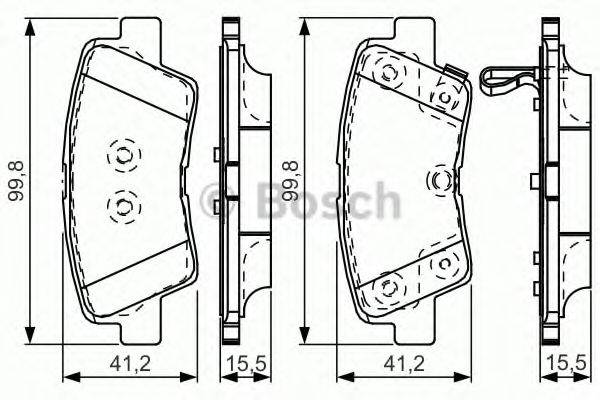 BOSCH 0986TB3204 Комплект гальмівних колодок, дискове гальмо