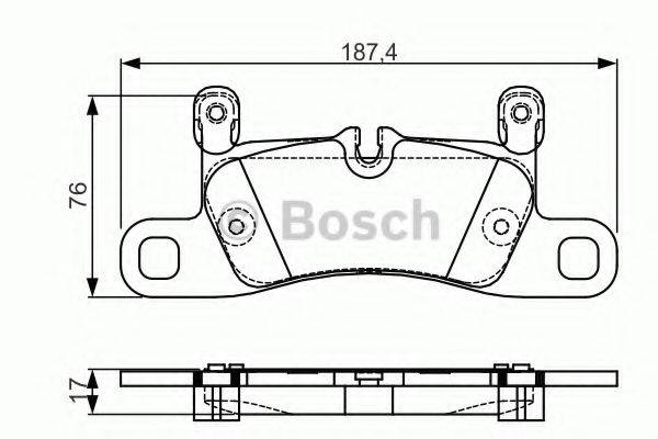 BOSCH 0986TB3219 Комплект гальмівних колодок, дискове гальмо