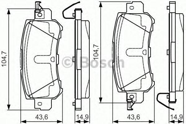 BOSCH 0986TB3223 Комплект гальмівних колодок, дискове гальмо