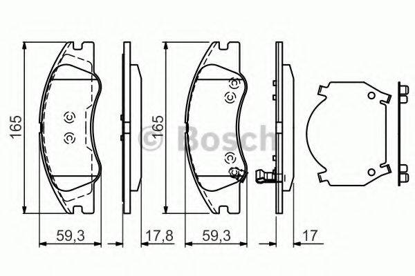 BOSCH 0986494577 Комплект гальмівних колодок, дискове гальмо