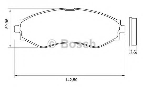 BOSCH 0986BB0221 Комплект гальмівних колодок, дискове гальмо