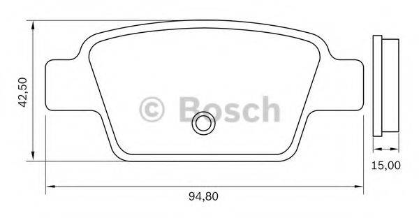 BOSCH 0986BB0541 Комплект гальмівних колодок, дискове гальмо