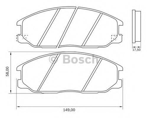 BOSCH 0986BB0589 Комплект гальмівних колодок, дискове гальмо