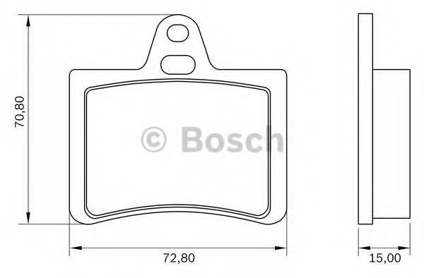 BOSCH 0986BB0603 Комплект гальмівних колодок, дискове гальмо