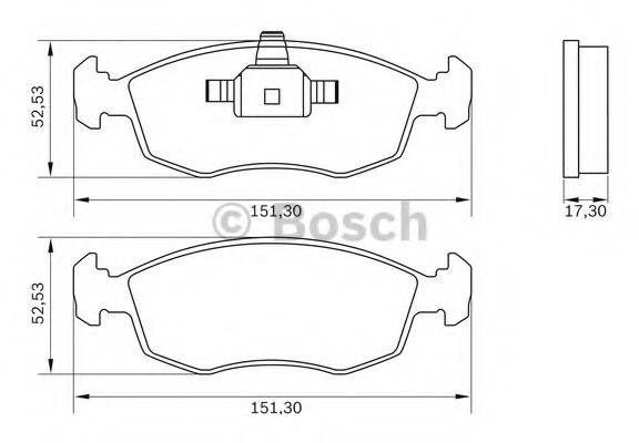 BOSCH 0986BB0790 Комплект гальмівних колодок, дискове гальмо