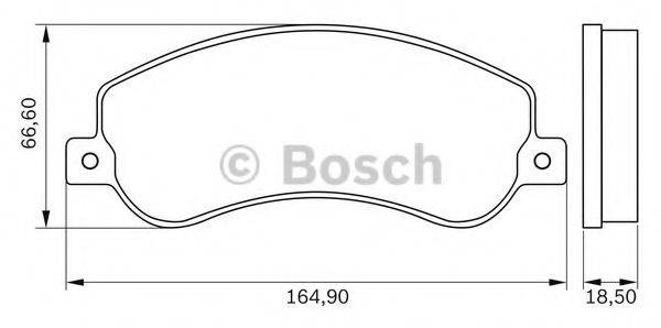 BOSCH 0986BB0868 Комплект гальмівних колодок, дискове гальмо