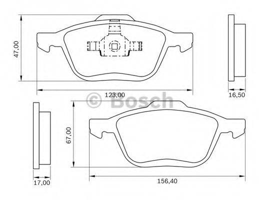 BOSCH 0986BB0974 Комплект гальмівних колодок, дискове гальмо