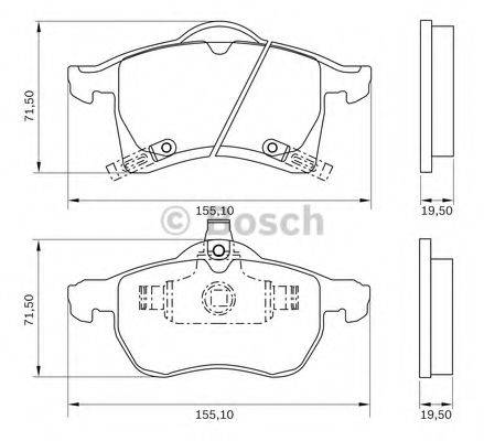 BOSCH 0986BB0978 Комплект гальмівних колодок, дискове гальмо