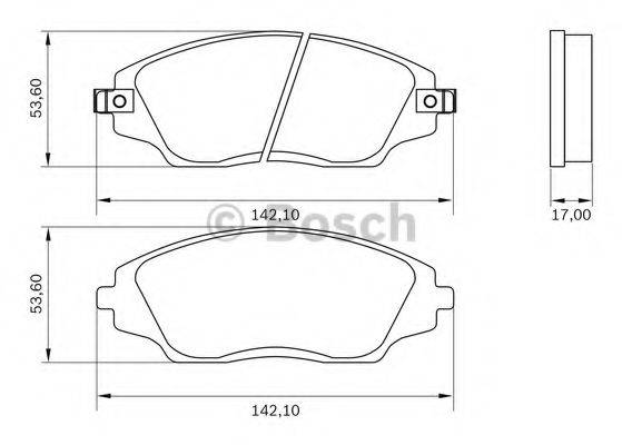 BOSCH 0986BB0979 Комплект гальмівних колодок, дискове гальмо