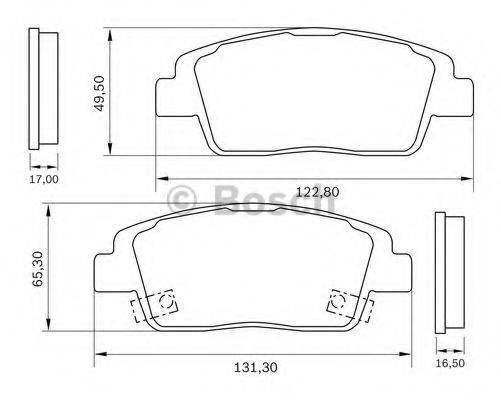 BOSCH 0986BB0994 Комплект гальмівних колодок, дискове гальмо