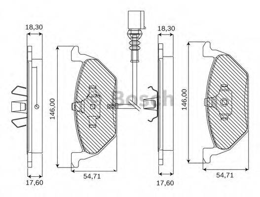 BOSCH F03B050025 Комплект гальмівних колодок, дискове гальмо