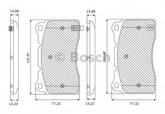 BOSCH F03B050111 Комплект гальмівних колодок, дискове гальмо