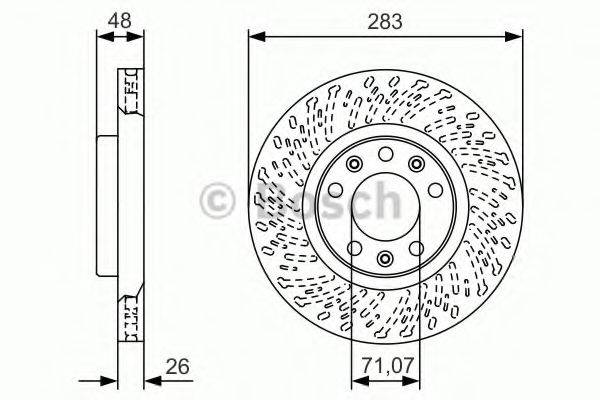 BOSCH 0986479C35 гальмівний диск