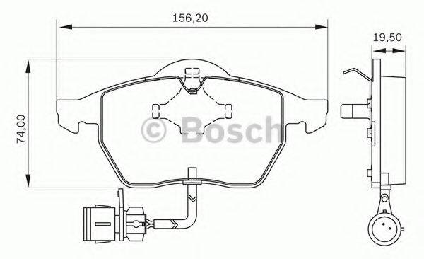 BOSCH 0986BB0320 Комплект гальмівних колодок, дискове гальмо