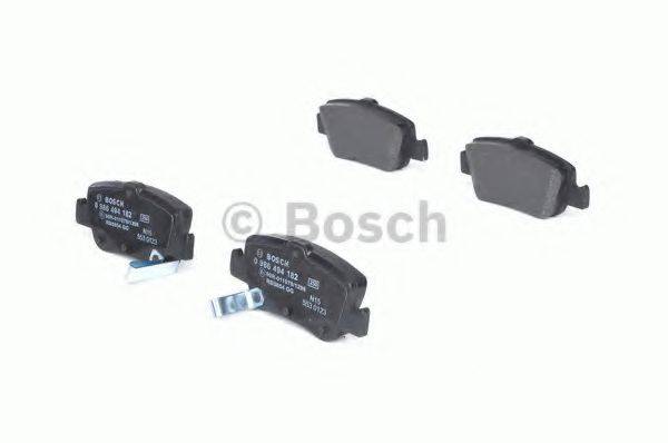 BOSCH 0986494182 Комплект гальмівних колодок, дискове гальмо