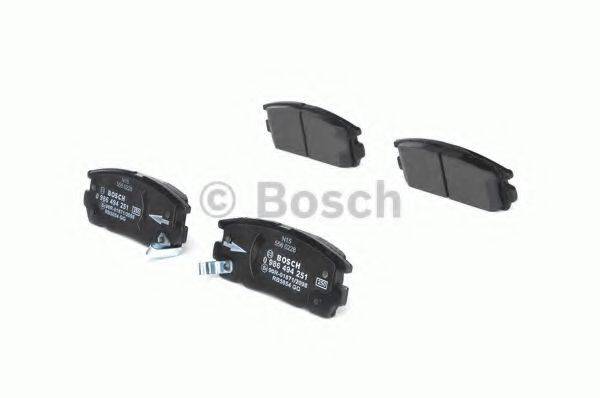 BOSCH 0986494251 Комплект гальмівних колодок, дискове гальмо