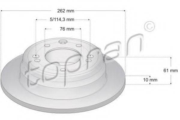 TOPRAN 820608 гальмівний диск