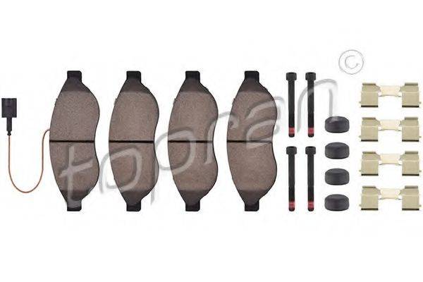 TOPRAN 722821 Комплект гальмівних колодок, дискове гальмо