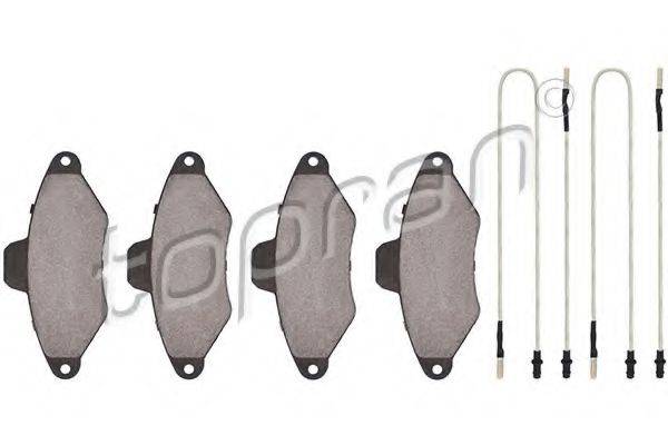 TOPRAN 722500 Комплект гальмівних колодок, дискове гальмо