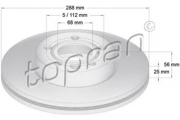 TOPRAN 107628 гальмівний диск