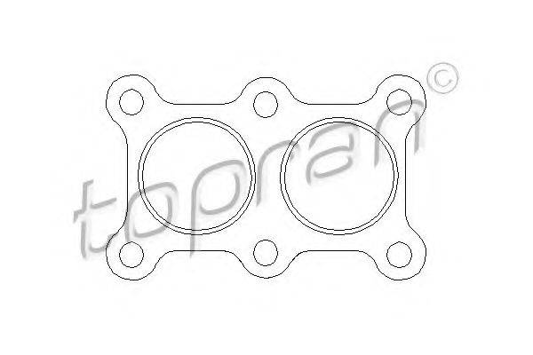 TOPRAN 108180 Прокладка, труба вихлопного газу