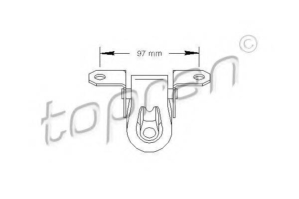 TOPRAN 108644 Кронштейн, глушник