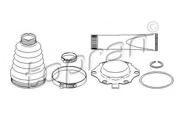 TOPRAN 111632 Комплект пильника, приводний вал
