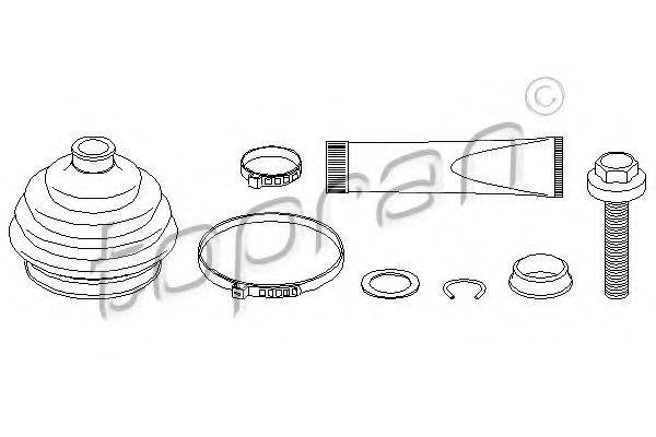 TOPRAN 108369 Комплект пильника, приводний вал