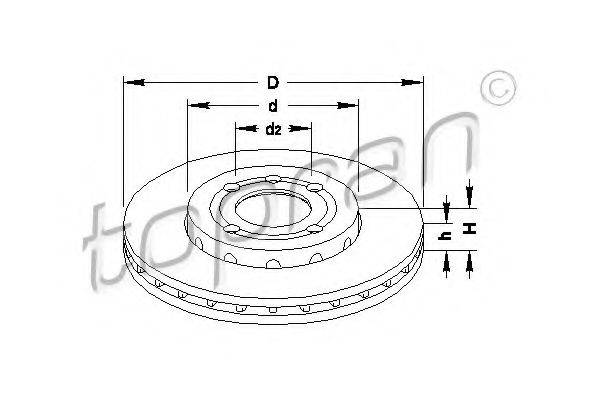 TOPRAN 110218 гальмівний диск
