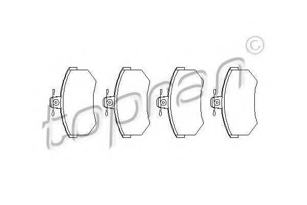 TOPRAN 103530 Комплект гальмівних колодок, дискове гальмо