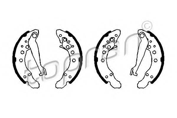 TOPRAN 103075 Комплект гальмівних колодок