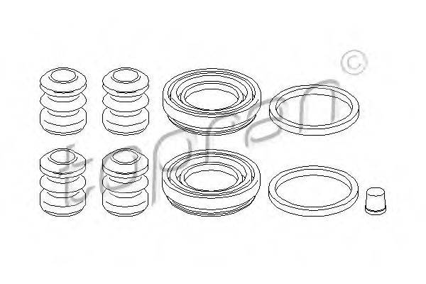 TOPRAN 107082 Ремкомплект, гальмівний супорт