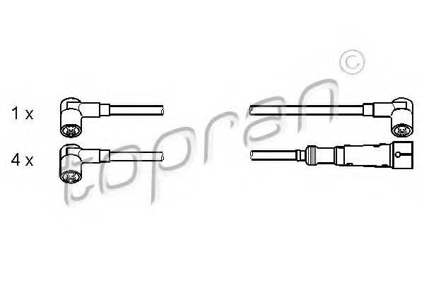 TOPRAN 108958 Комплект дротів запалювання