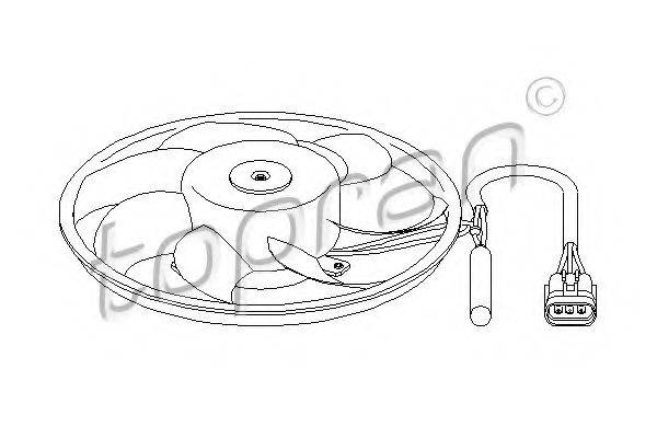 TOPRAN 207405 Вентилятор, охолодження двигуна
