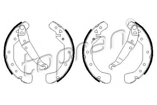 TOPRAN 206510 Комплект гальмівних колодок