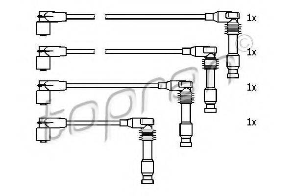 TOPRAN 205104 Комплект дротів запалювання