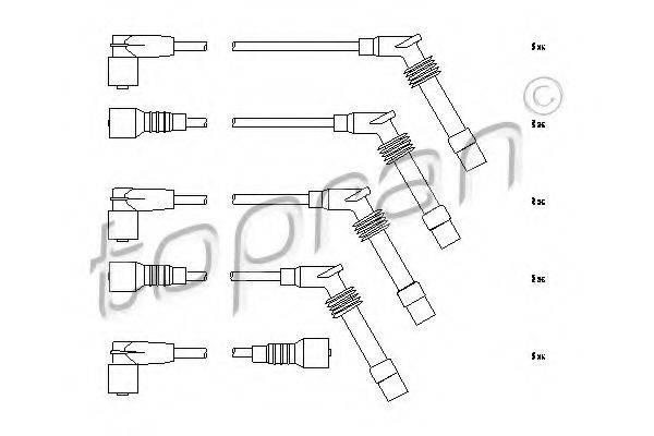 TOPRAN 206243 Комплект дротів запалювання